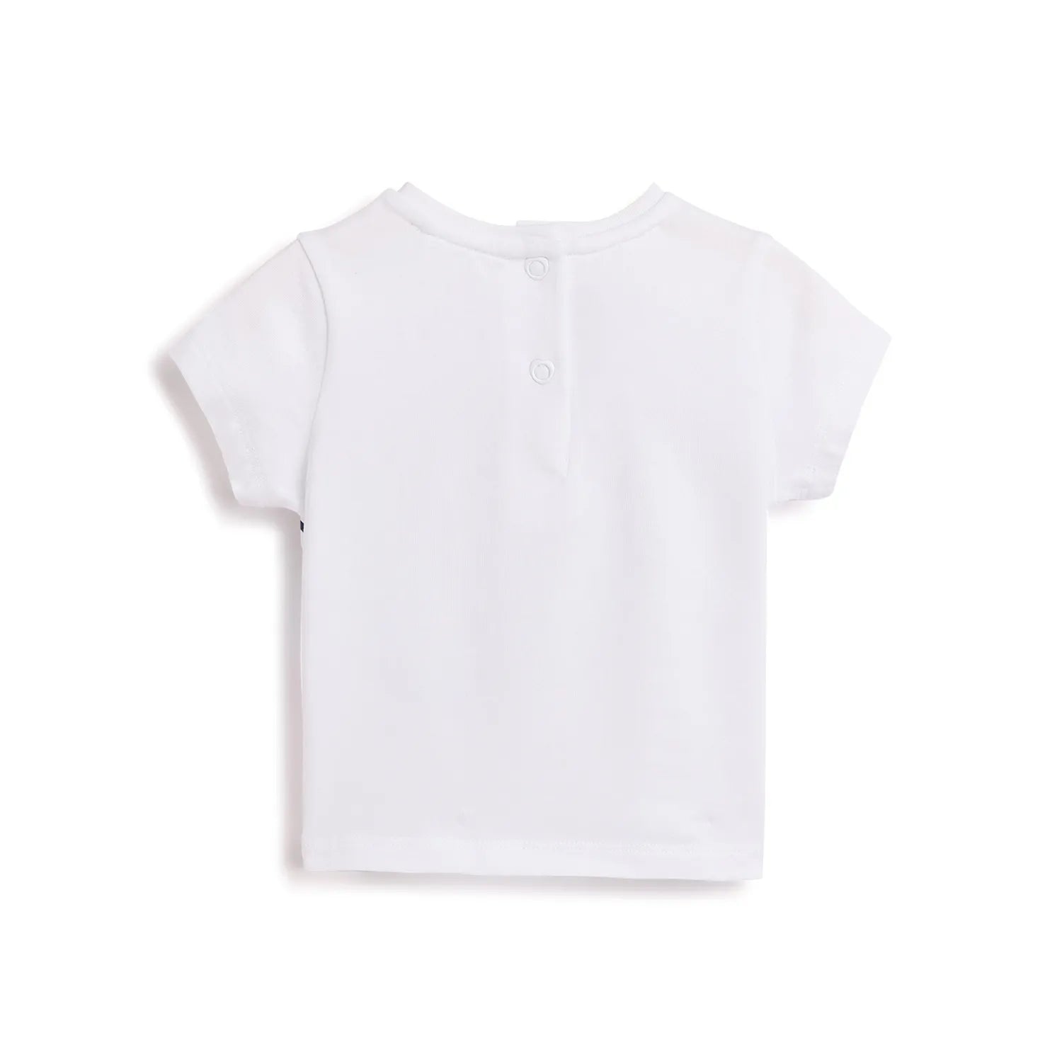 Girls White Striped T-shirt