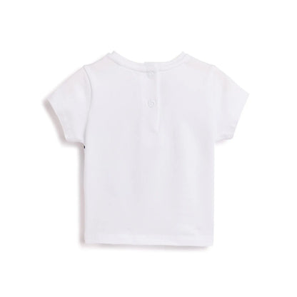 Girls White Striped T-shirt