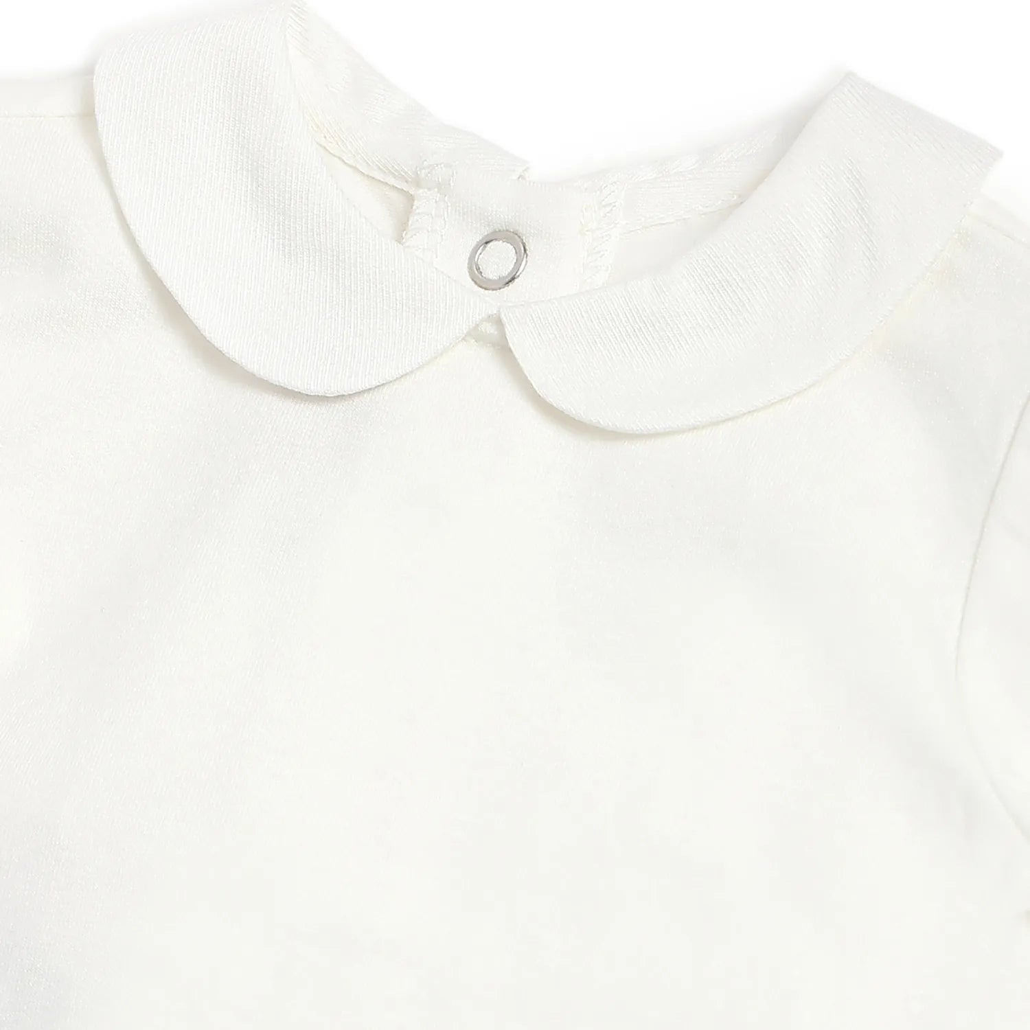 Girls White Top with Beige Dress