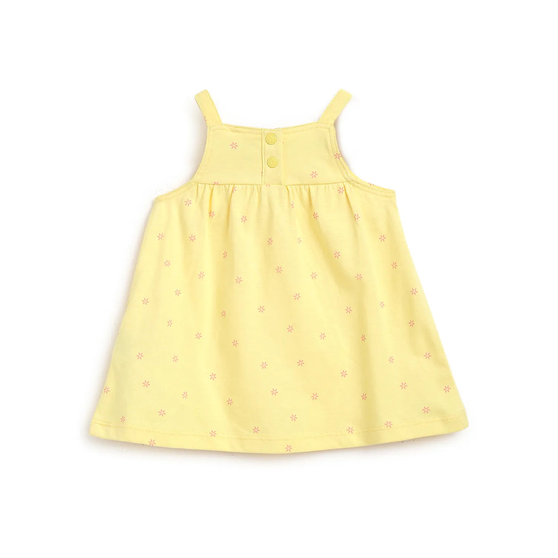 Girls Yellow Printed Dress