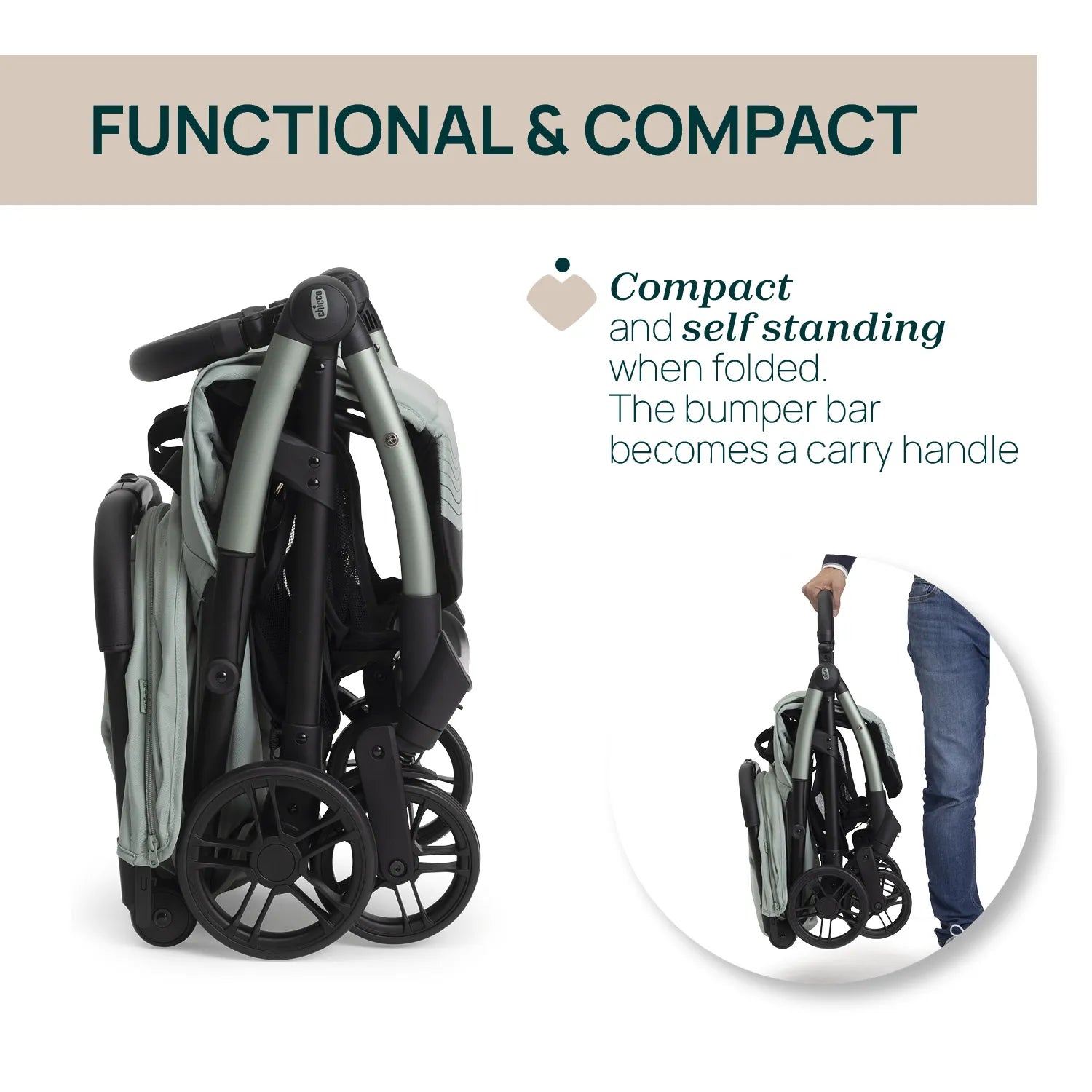 Goody XPlus Sage Green Stroller