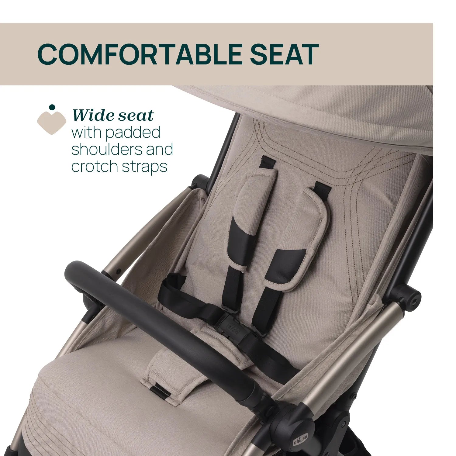 chicco stroller shoulder pads Chicco Goody XPlus Stroller Sandshell