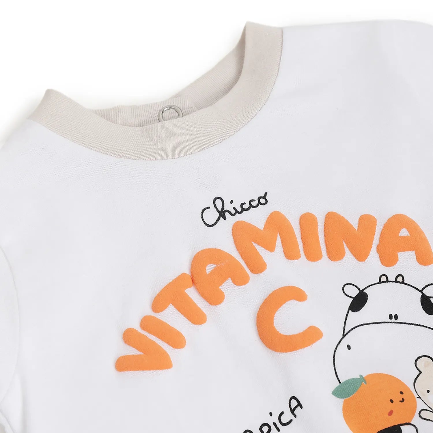 Infant White Printed T-shirt with Leggings