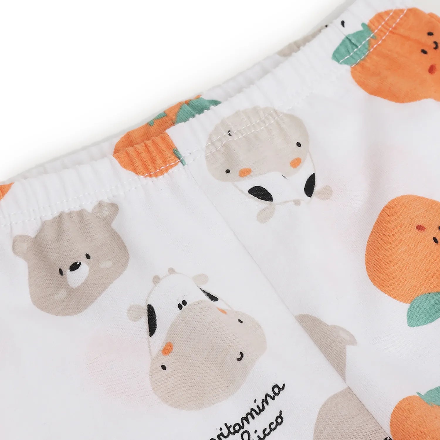 Infant White Printed T-shirt with Leggings