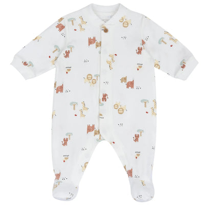 Infants Animal Printed Front Opening Babysuit