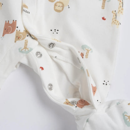 Infants Animal Printed Front Opening Babysuit