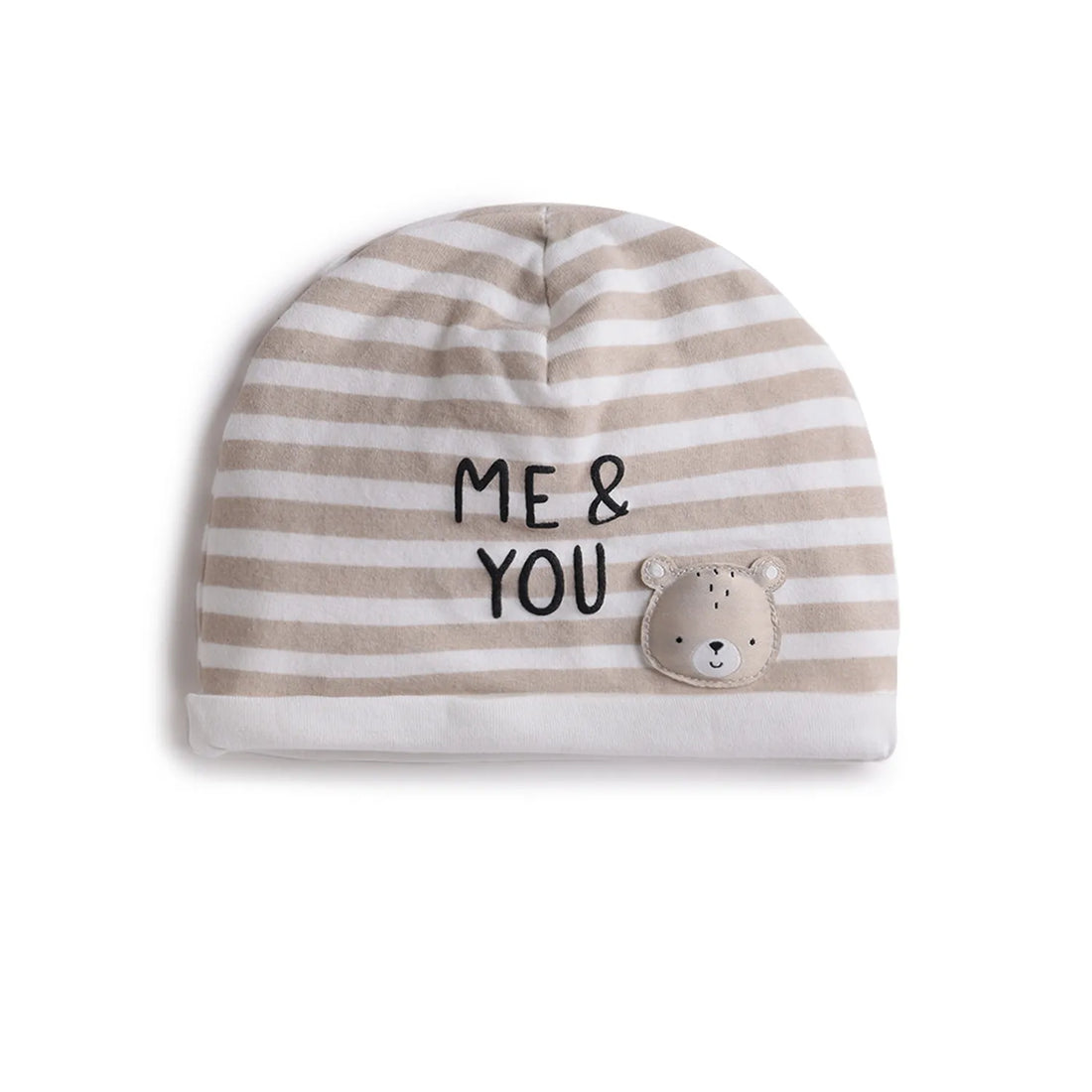 Infants Beige Printed Cap
