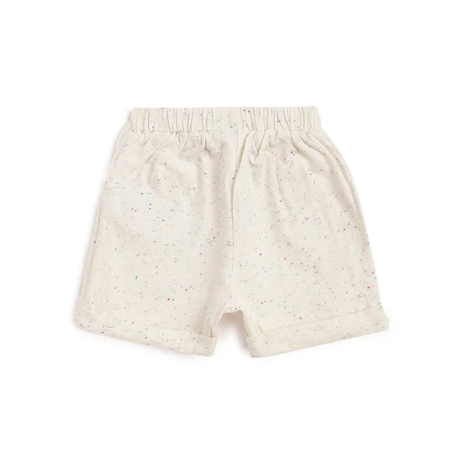 Infants Beige Printed T-shirt With Shorts
