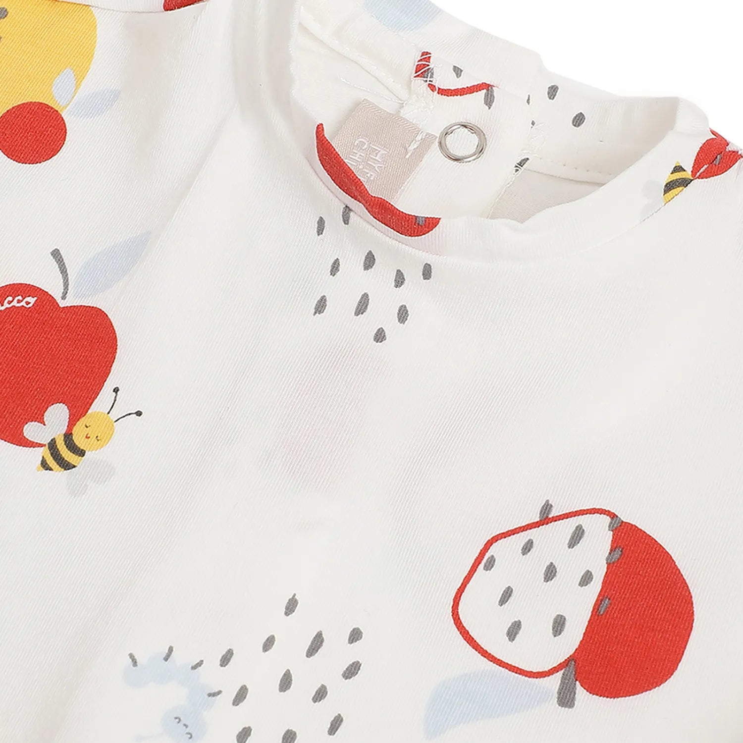 Infants Beige Printed T-shirt With Shorts