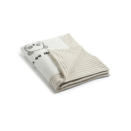 Infants Beige Striped Pram Blanket