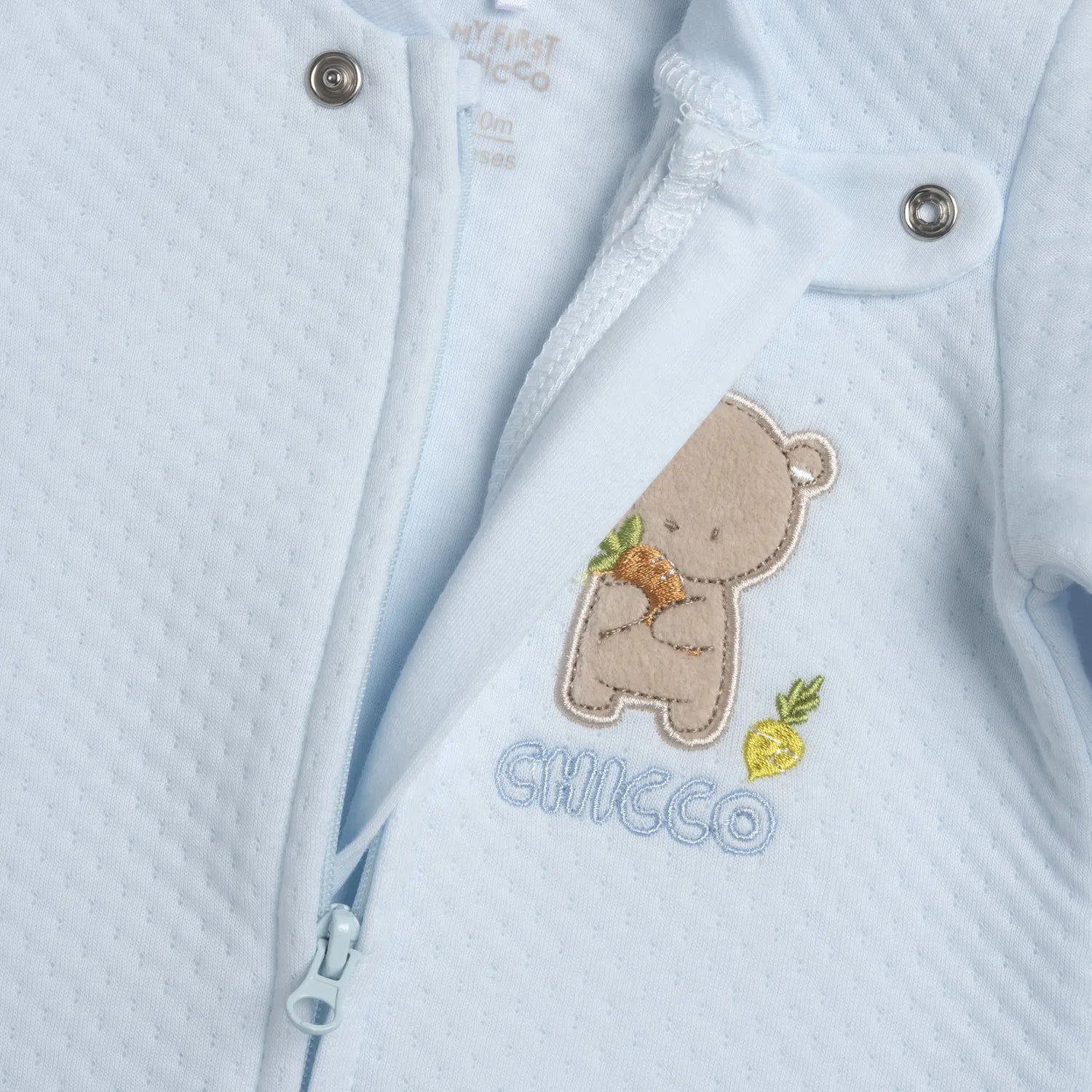 Infants Embroidered Front Opening Babysuit