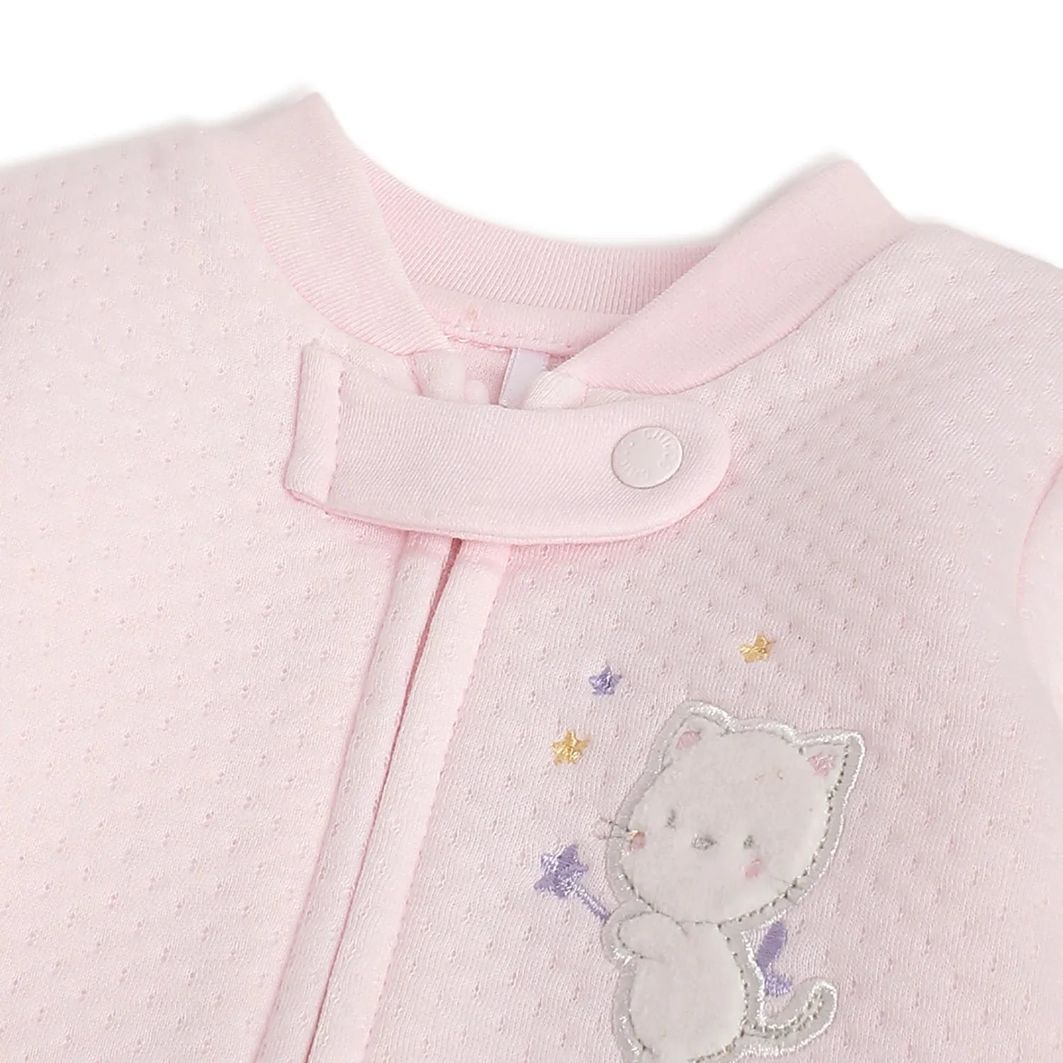 Infants Embroidered Front Opening Babysuit