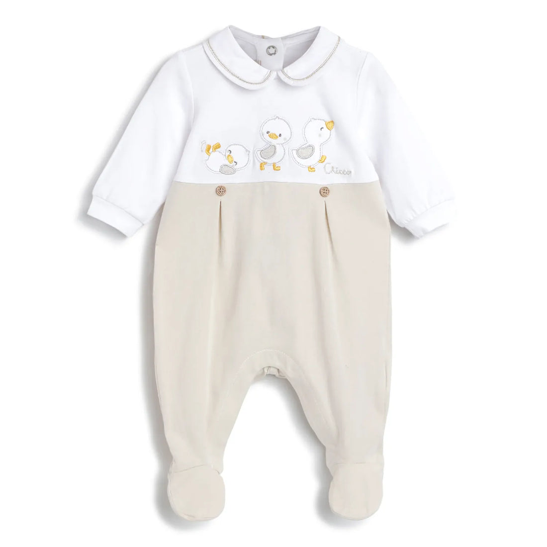 Infants Embroidered Leg Opening Babysuit