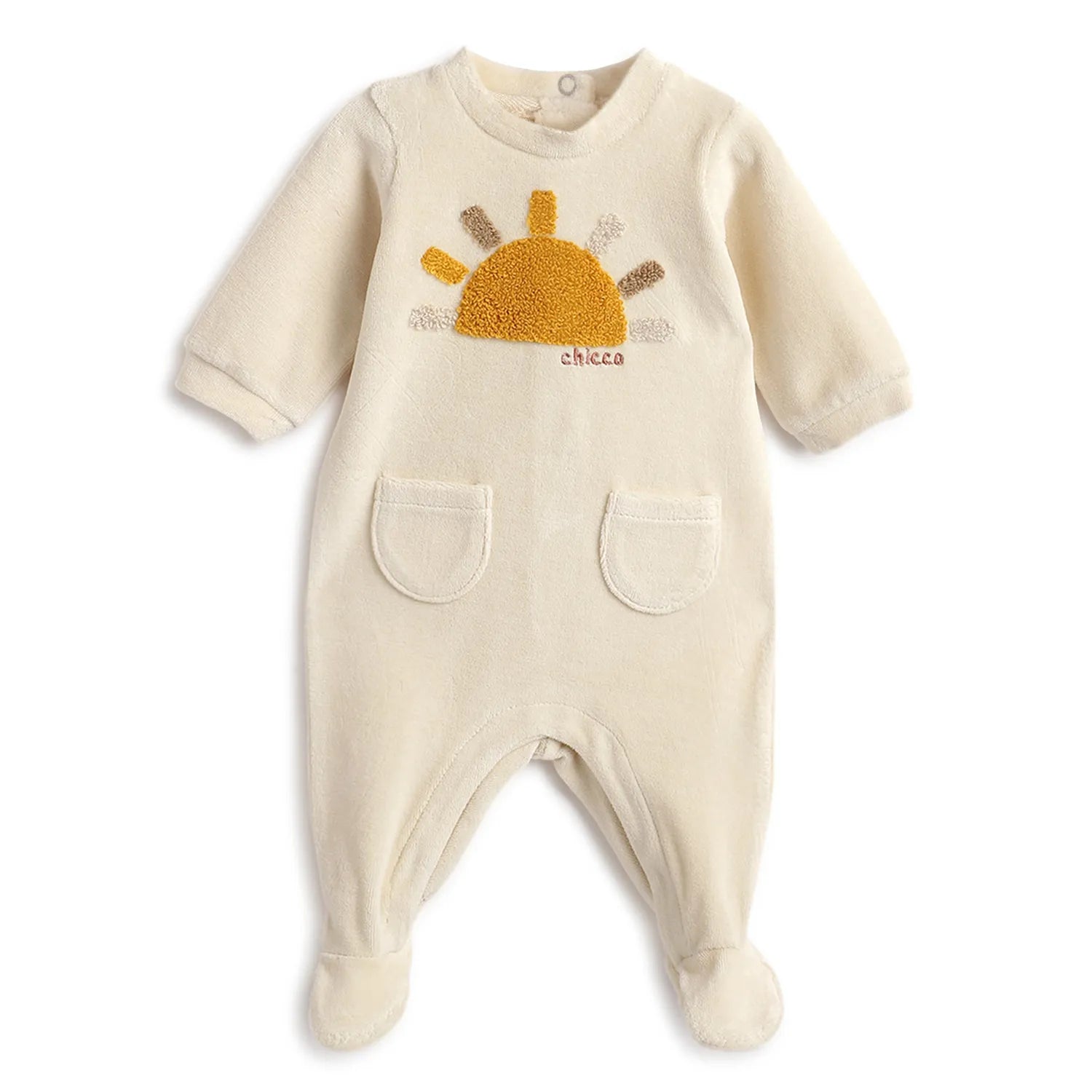 Infants Embroidered Leg Opening Babysuit