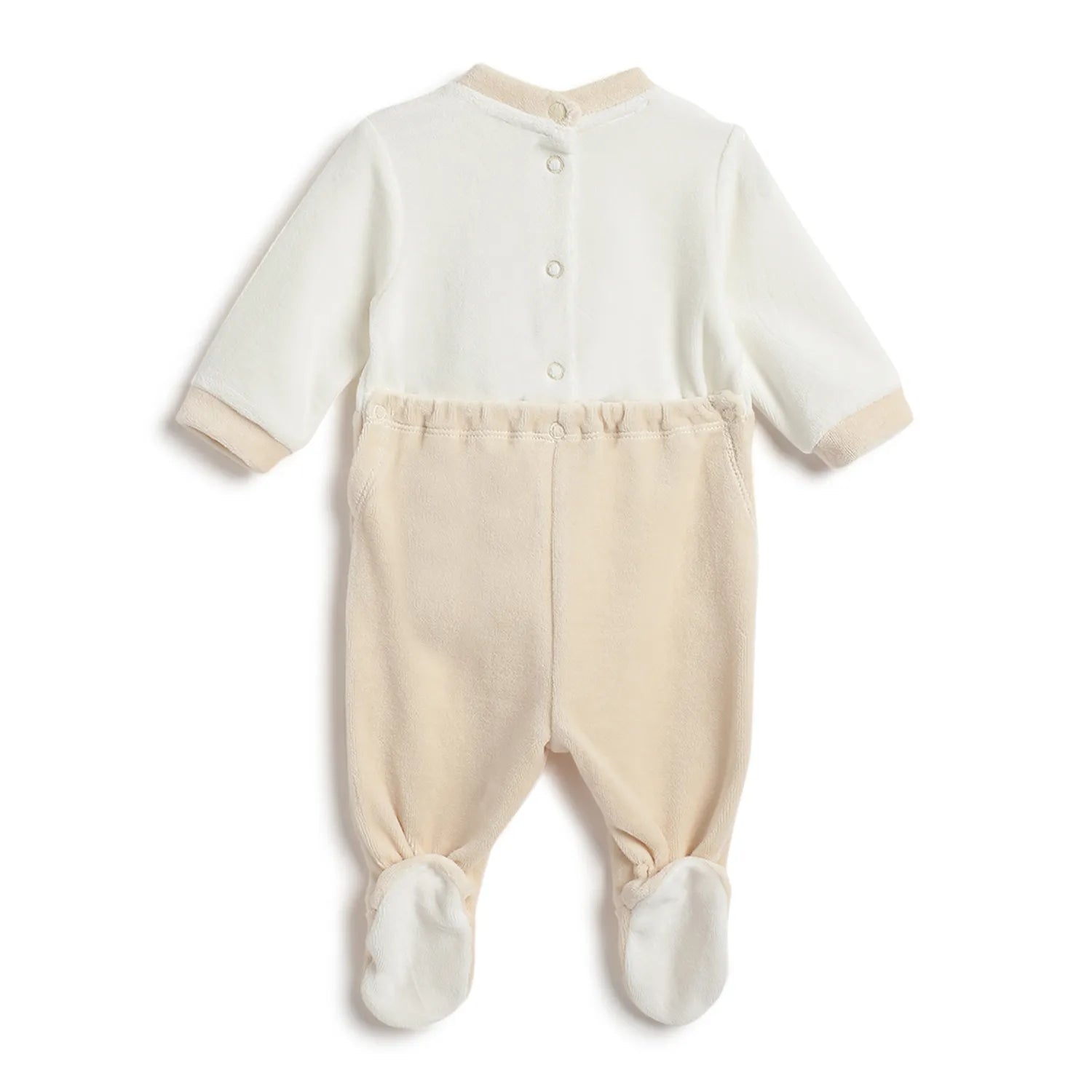 Infants Embroidered Nappy Opening Babysuit