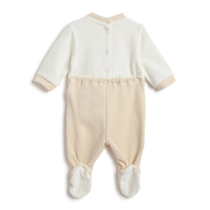 Infants Embroidered Nappy Opening Babysuit