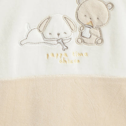 Infants Embroidered Nappy Opening Babysuit
