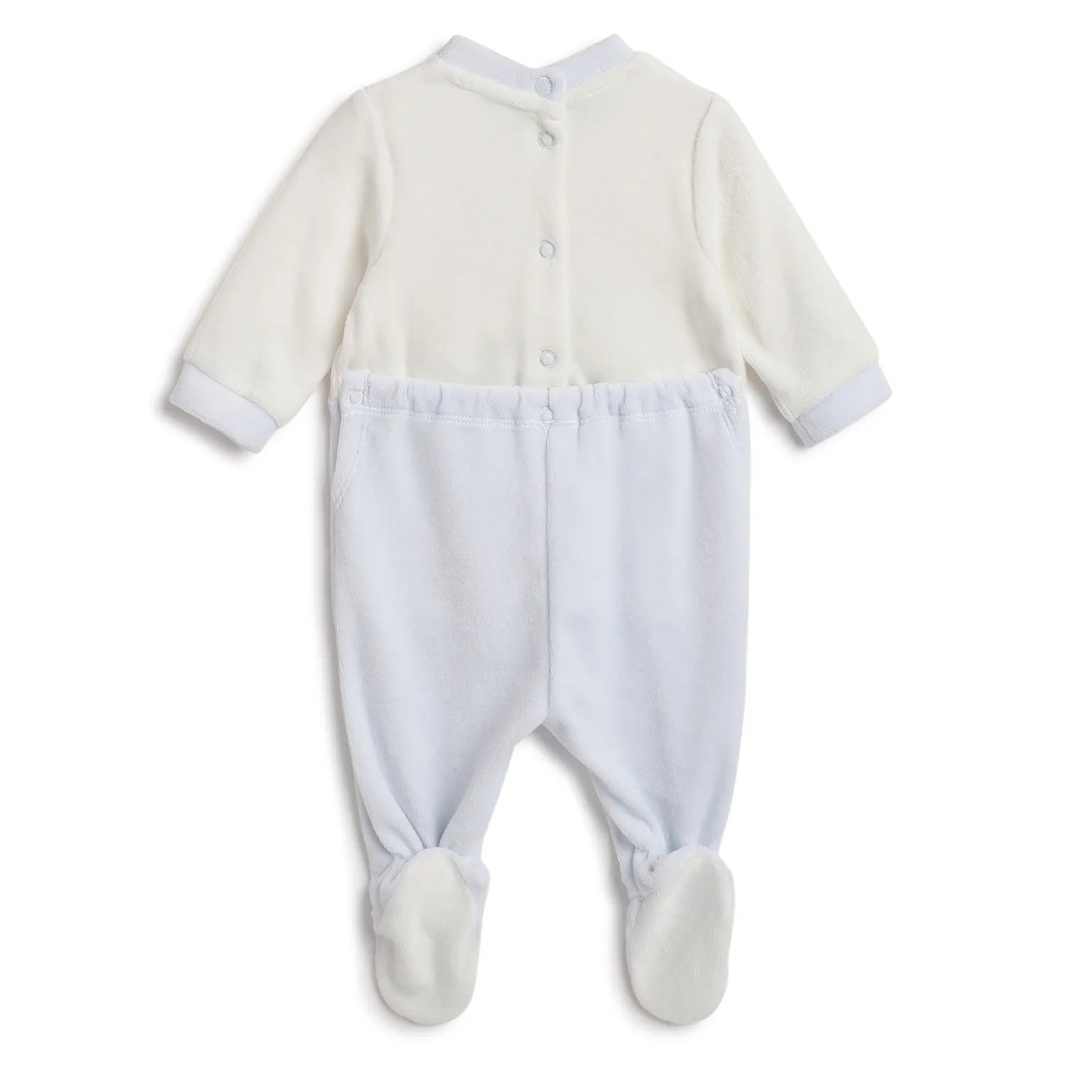 Infants Embroidered Nappy Opening Babysuit