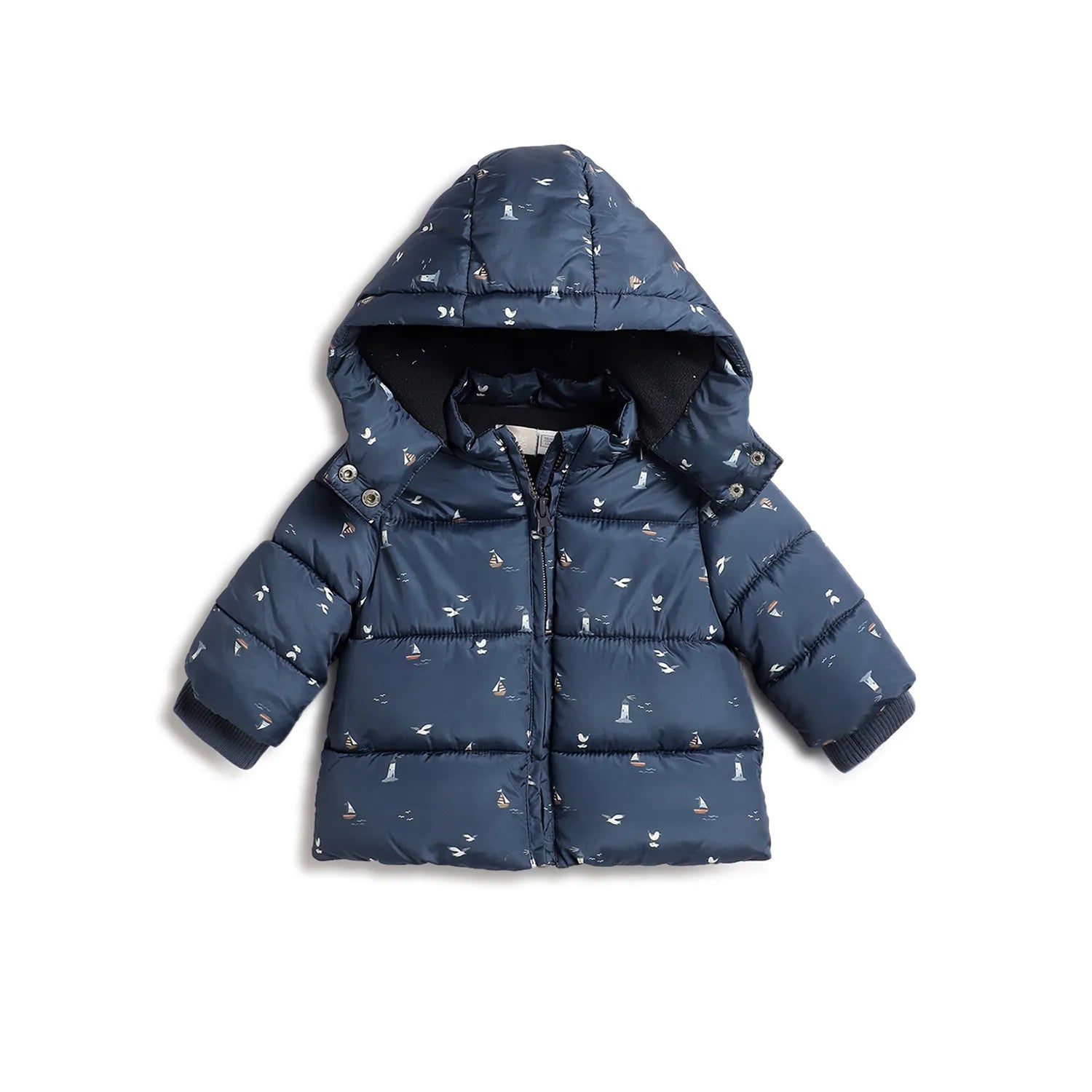 Infants Hooded Casual Puffer Jacket