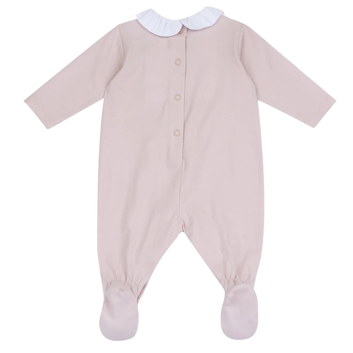 Infants Light Pink Embellished Leg Opening Babysuit