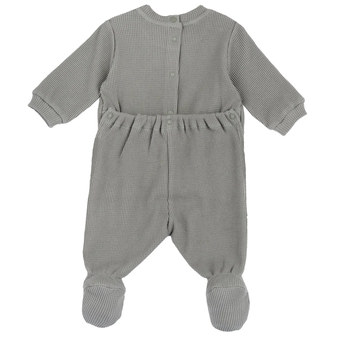 Infants Medium Green Applique Back Opening Babysuit
