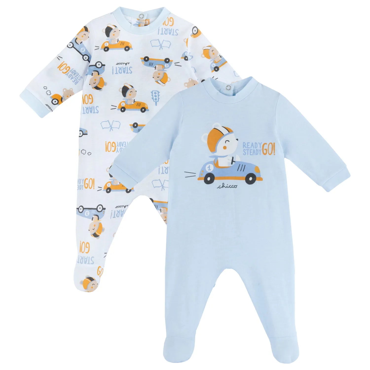 Infants Pack of 2 Printed Cotton Babysuit