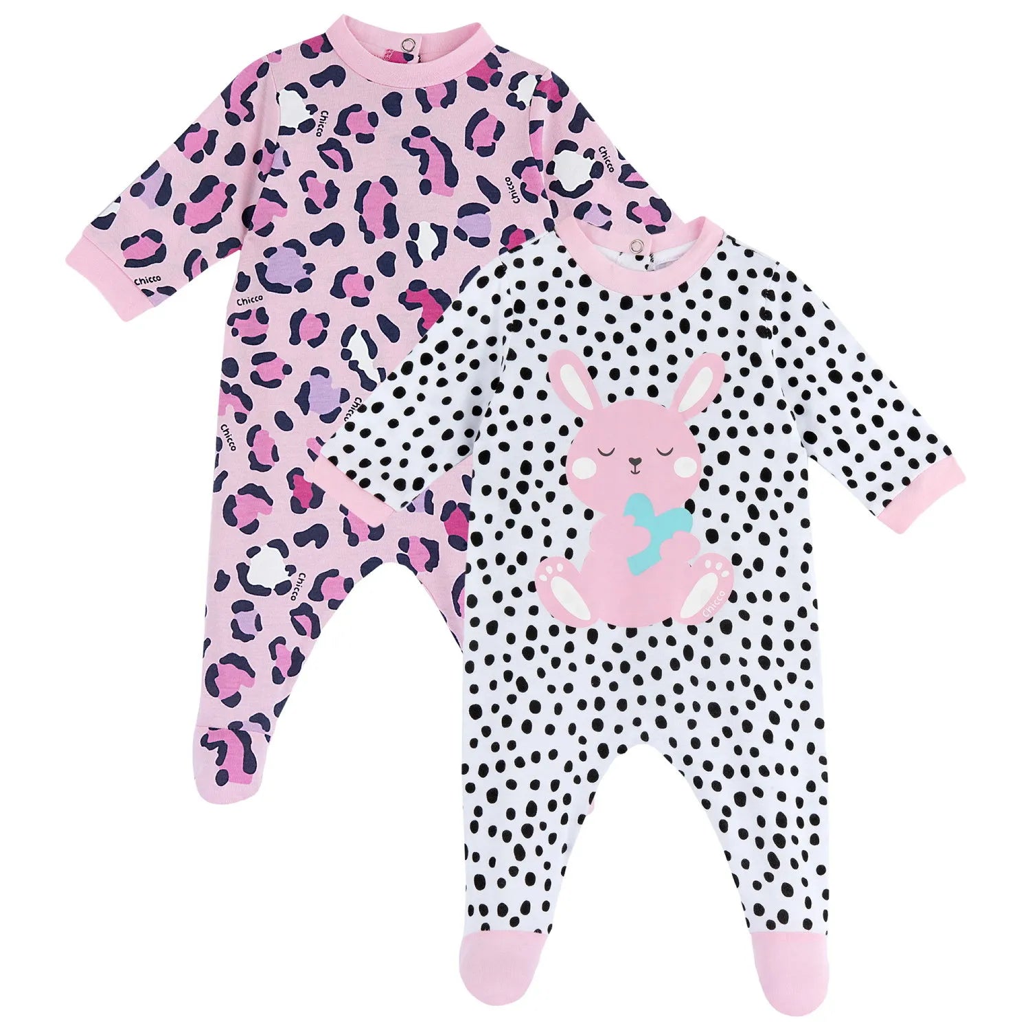 Infants Pack of 2 Printed Cotton Babysuit