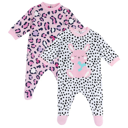 Infants Pack of 2 Printed Cotton Babysuit