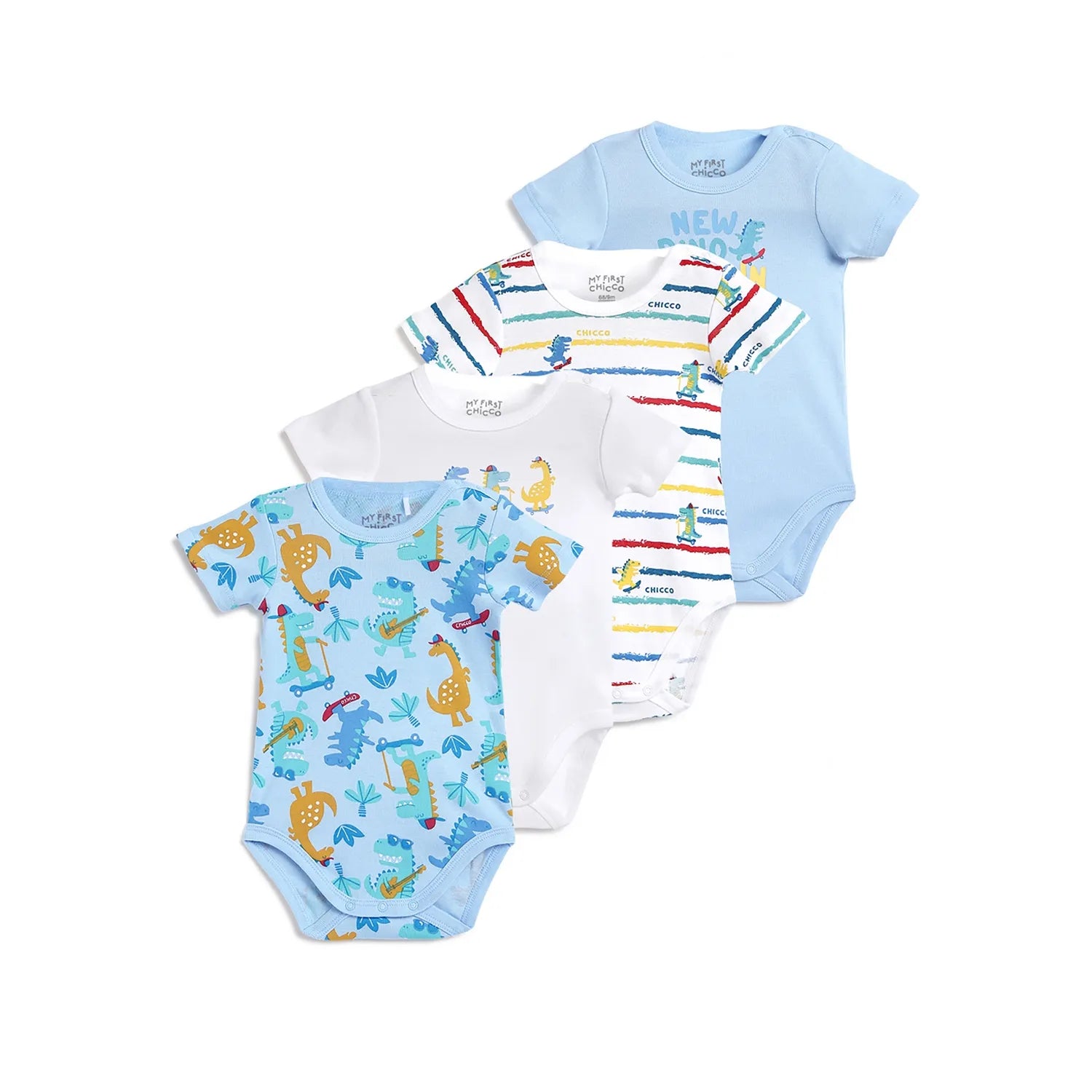 Infants Pack Of 4 Printed Bodysuits