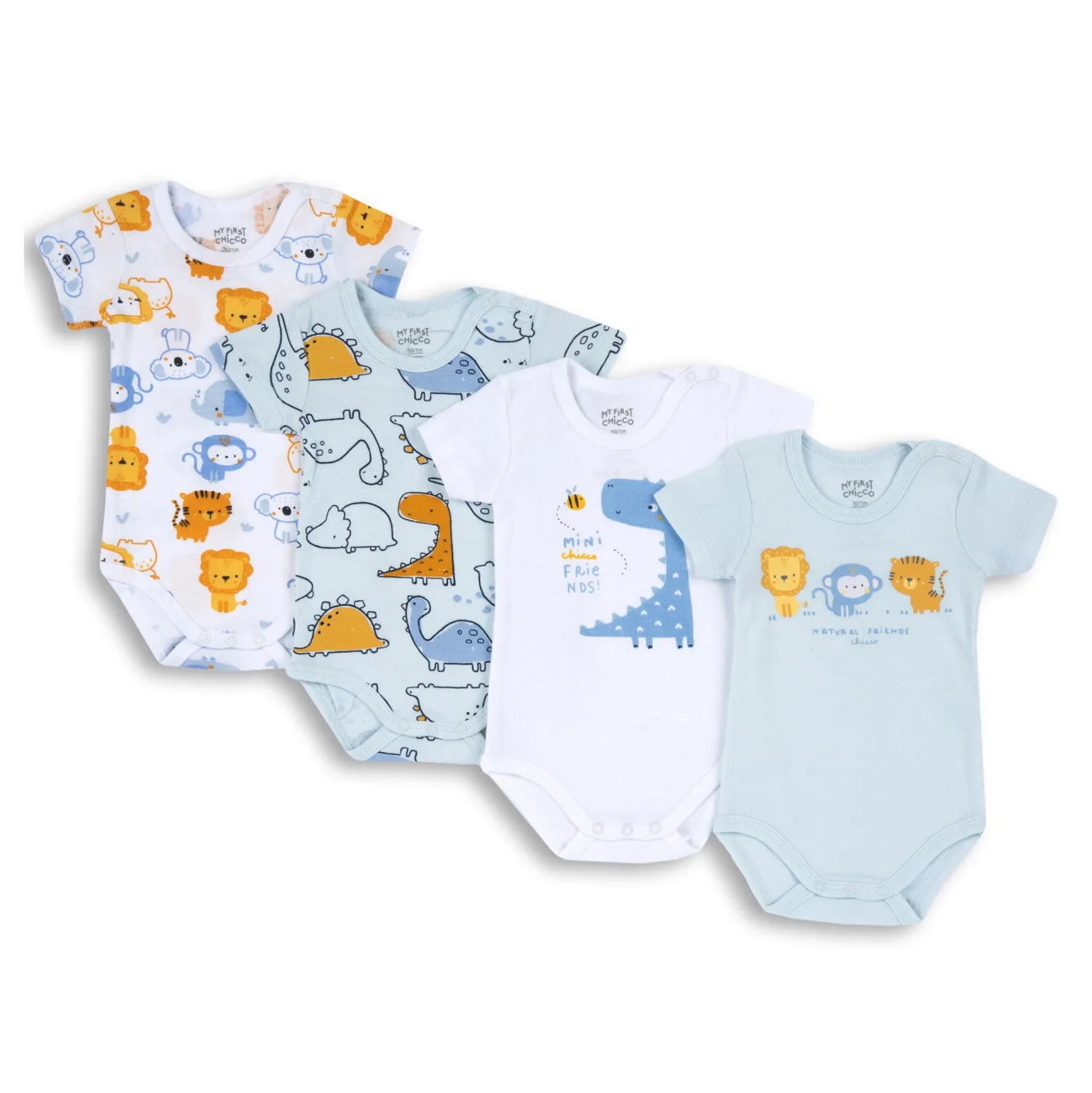Infants Pack Of 4 Printed Bodysuits