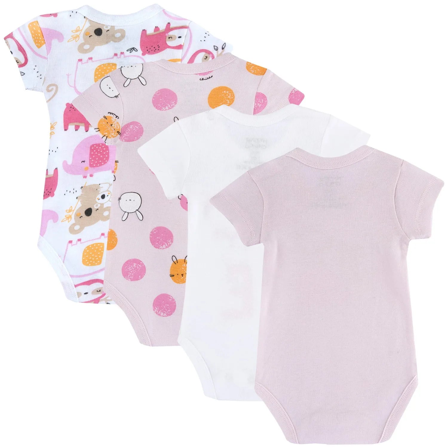 Infants Pack Of 4 Printed Bodysuits
