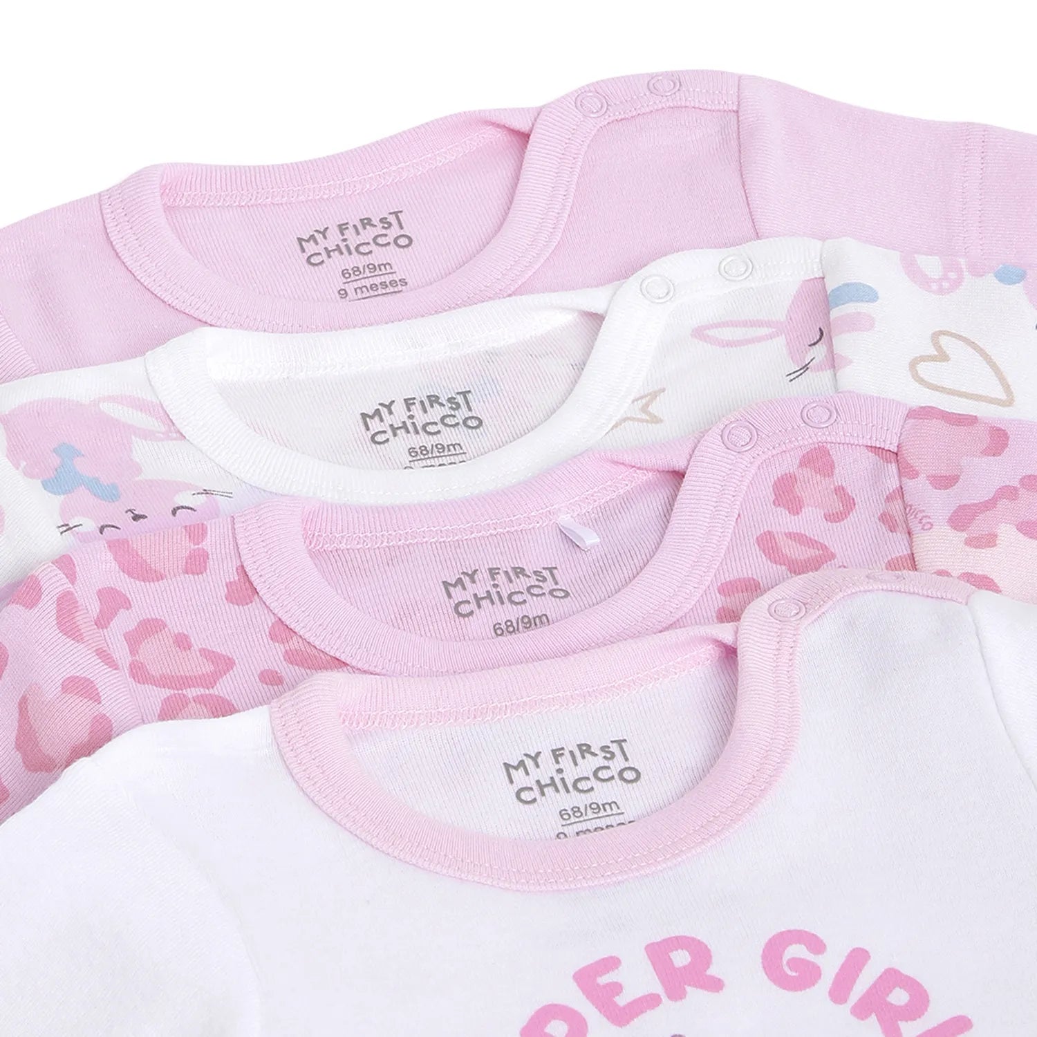 Infants Pack Of 4 Printed Bodysuits