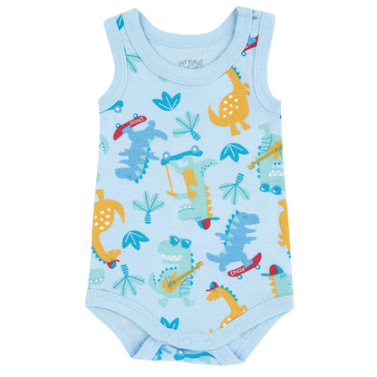 Infants Pack Of 4 Printed Cotton Bodysuits