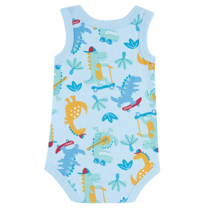 Infants Pack Of 4 Printed Cotton Bodysuits
