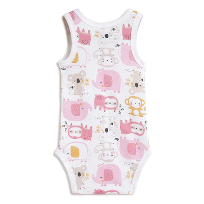 Infants Pack Of 4 Printed Cotton Bodysuits