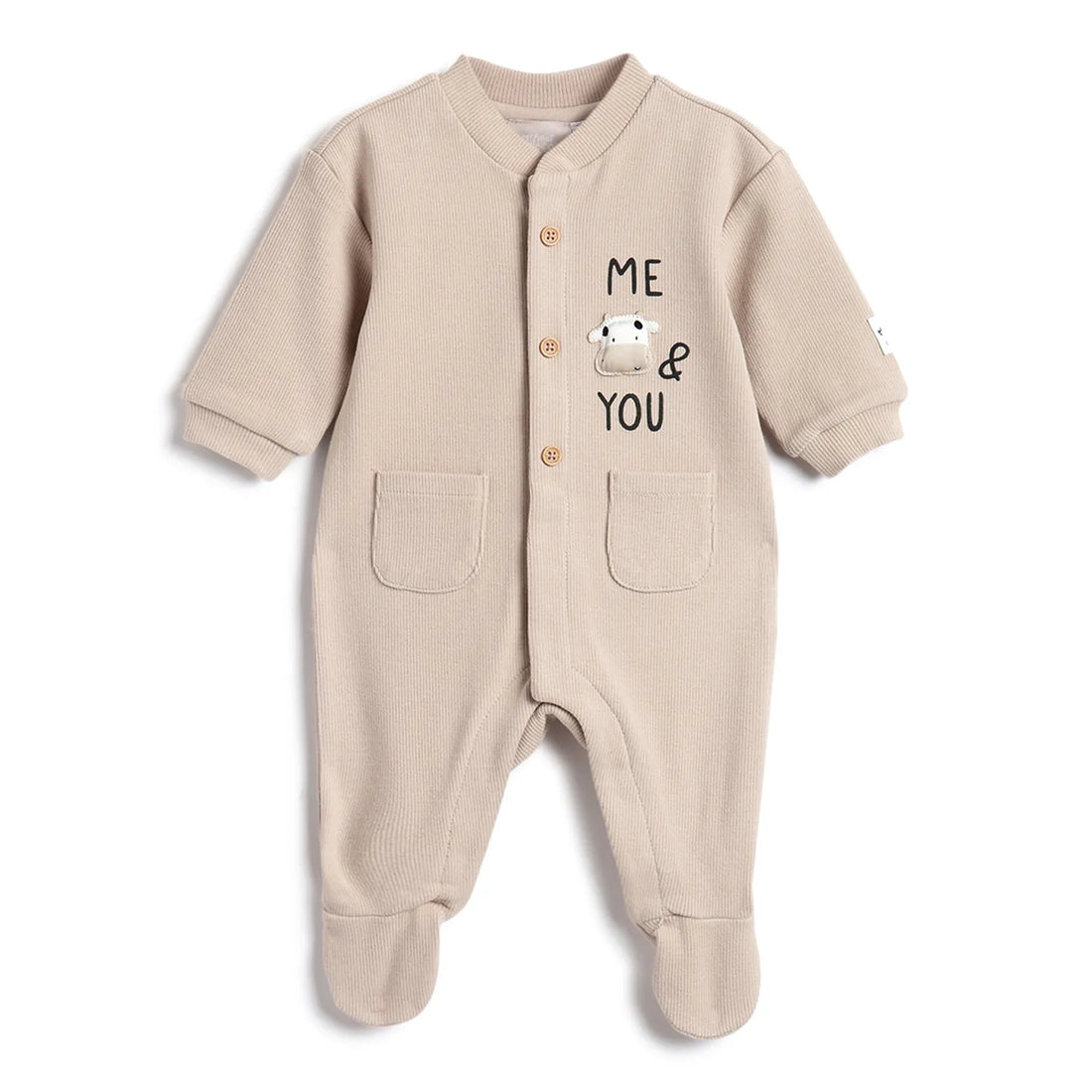 Infants Printed Front Opening Babysuit