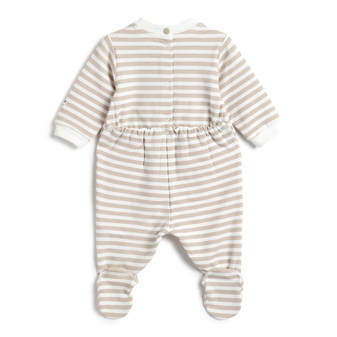Infants Striped Nappy Opening Babysuit