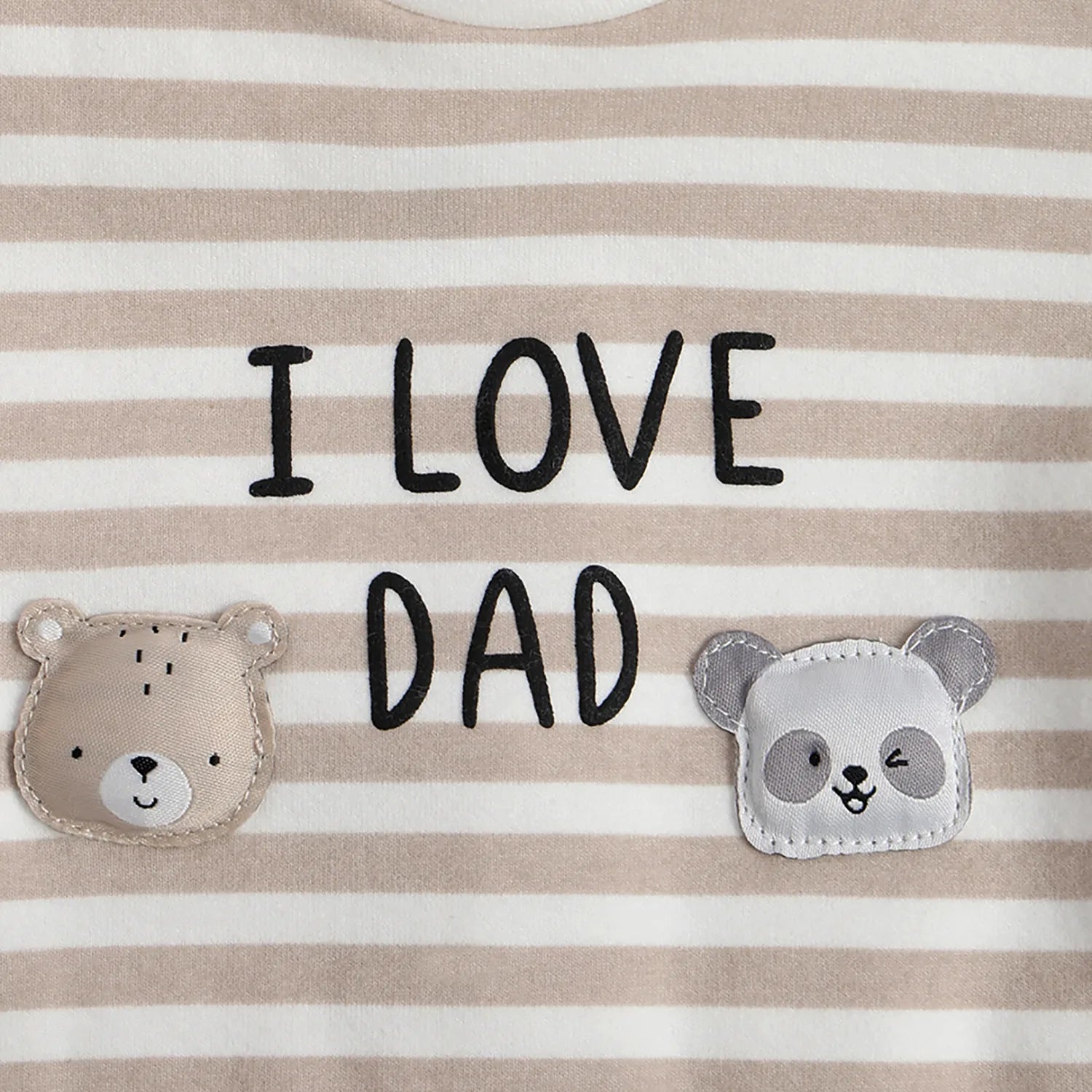 Infants Striped Nappy Opening Babysuit