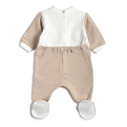 Infants Striped Nappy Opening Babysuit