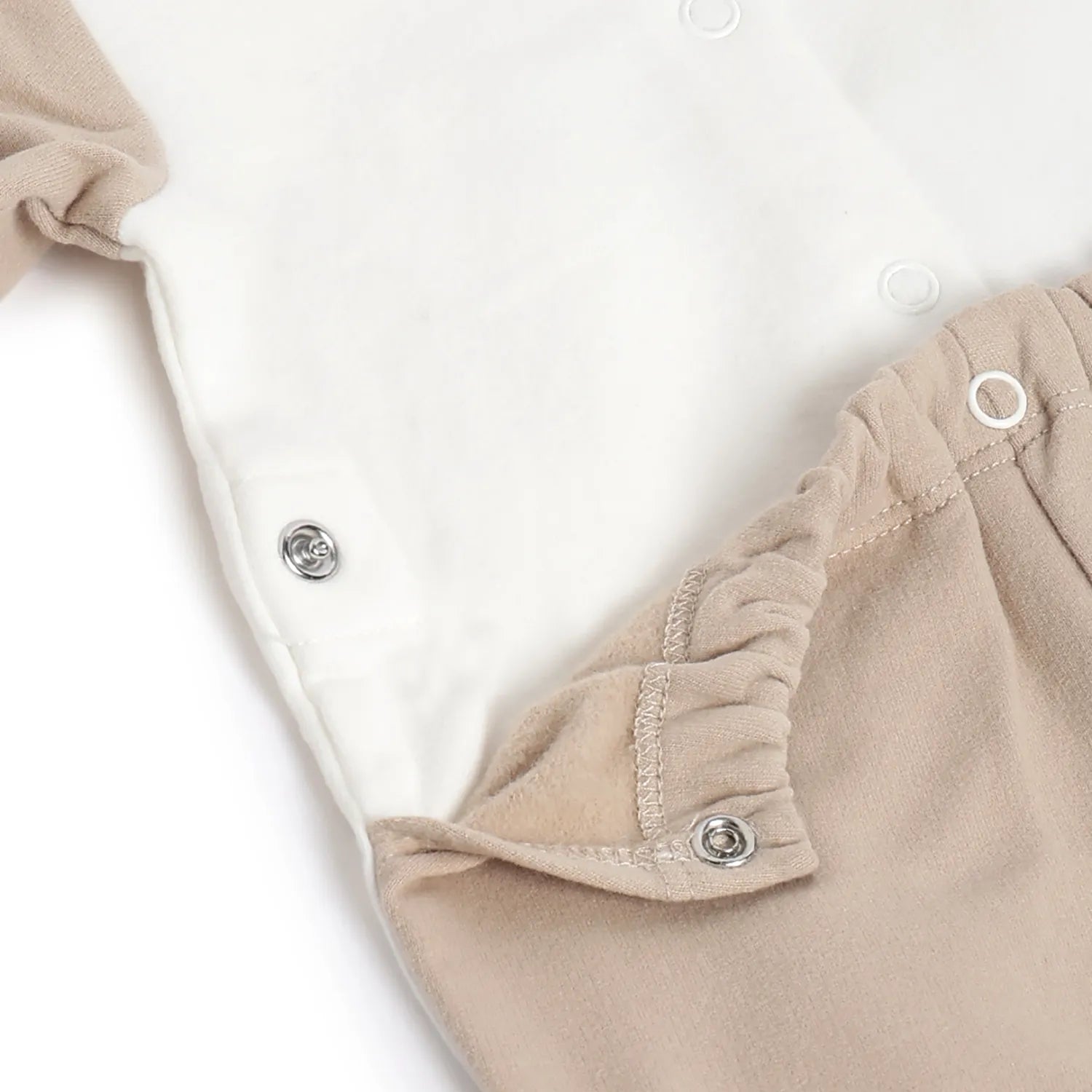 Infants Striped Nappy Opening Babysuit