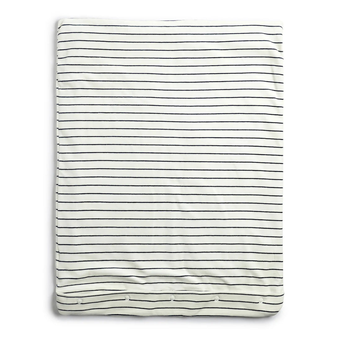 Infants White &amp; Black Striped Pram Blanket