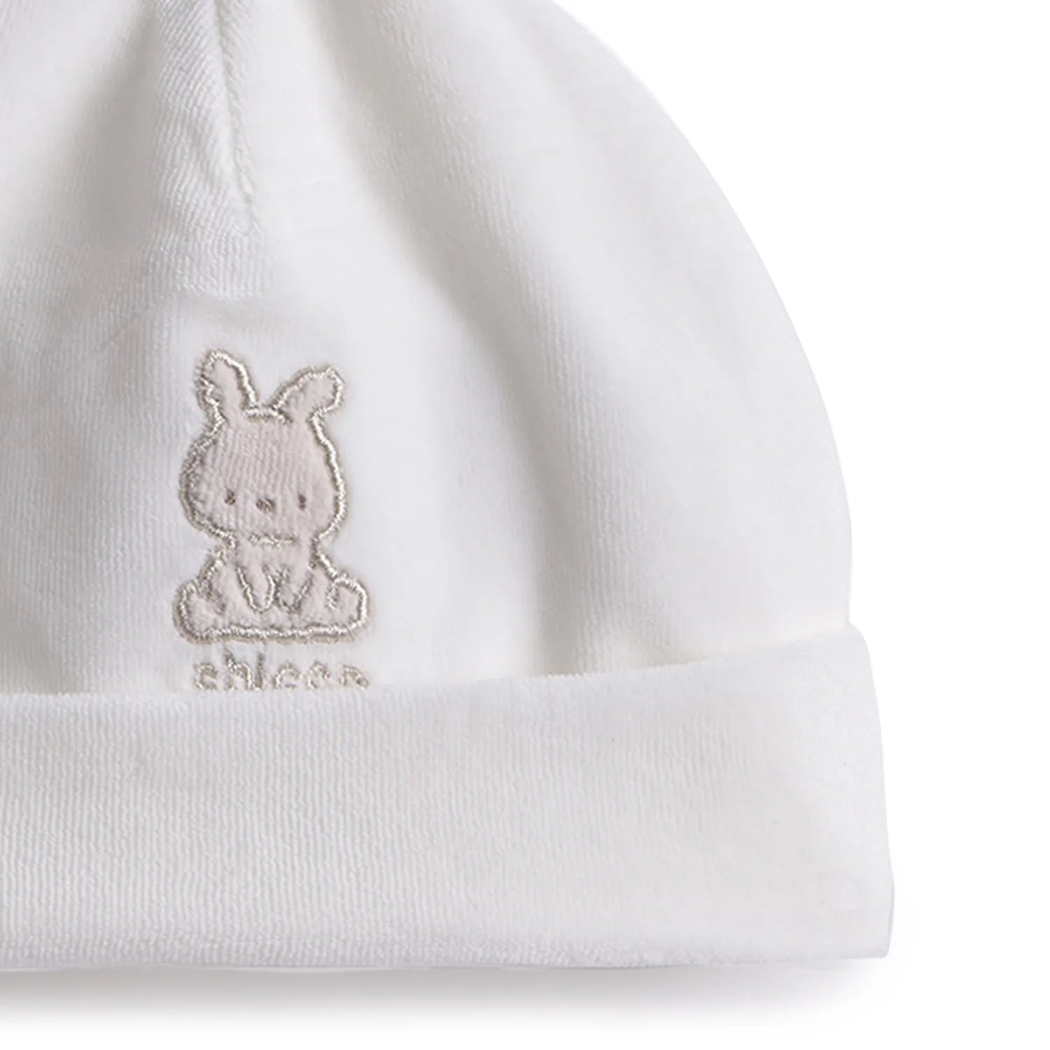 Infants White Embroidered Cap