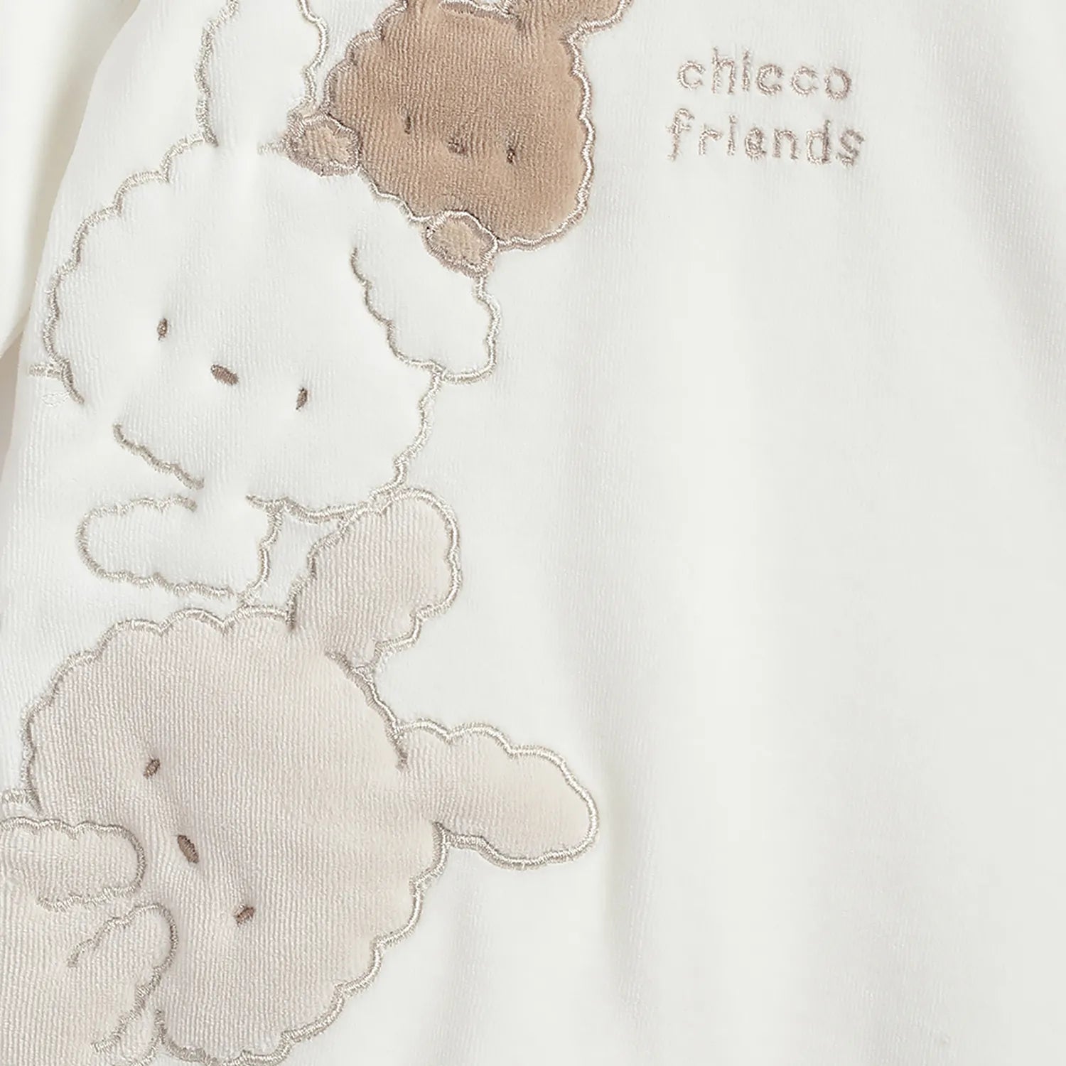 Infants White Embroidered Leg Opening Babysuit