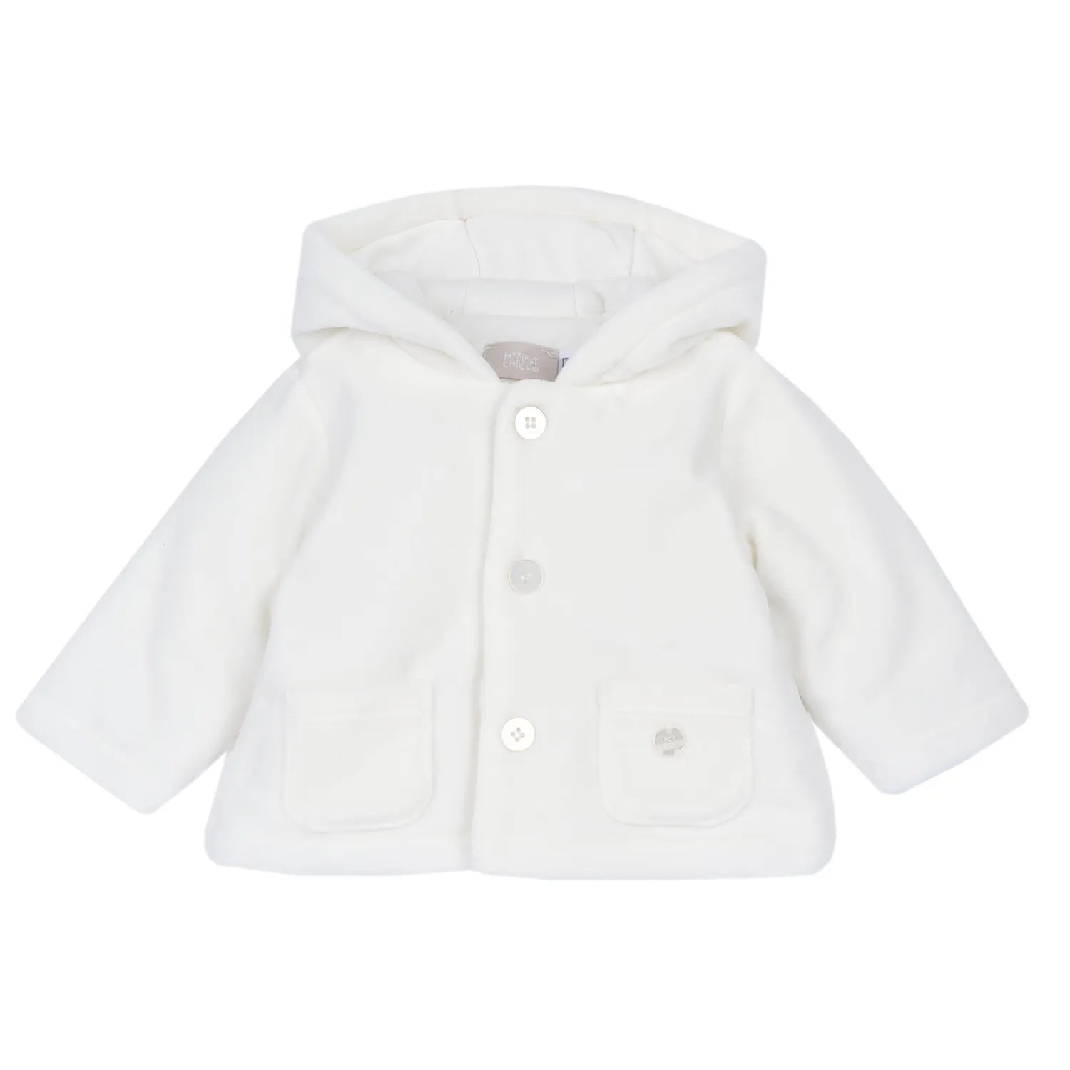 Infants White Hooded Cardigan