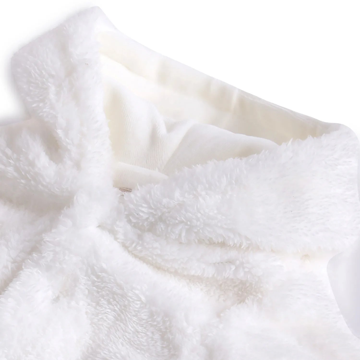 Infants White Hooded Front Opening Babysuit