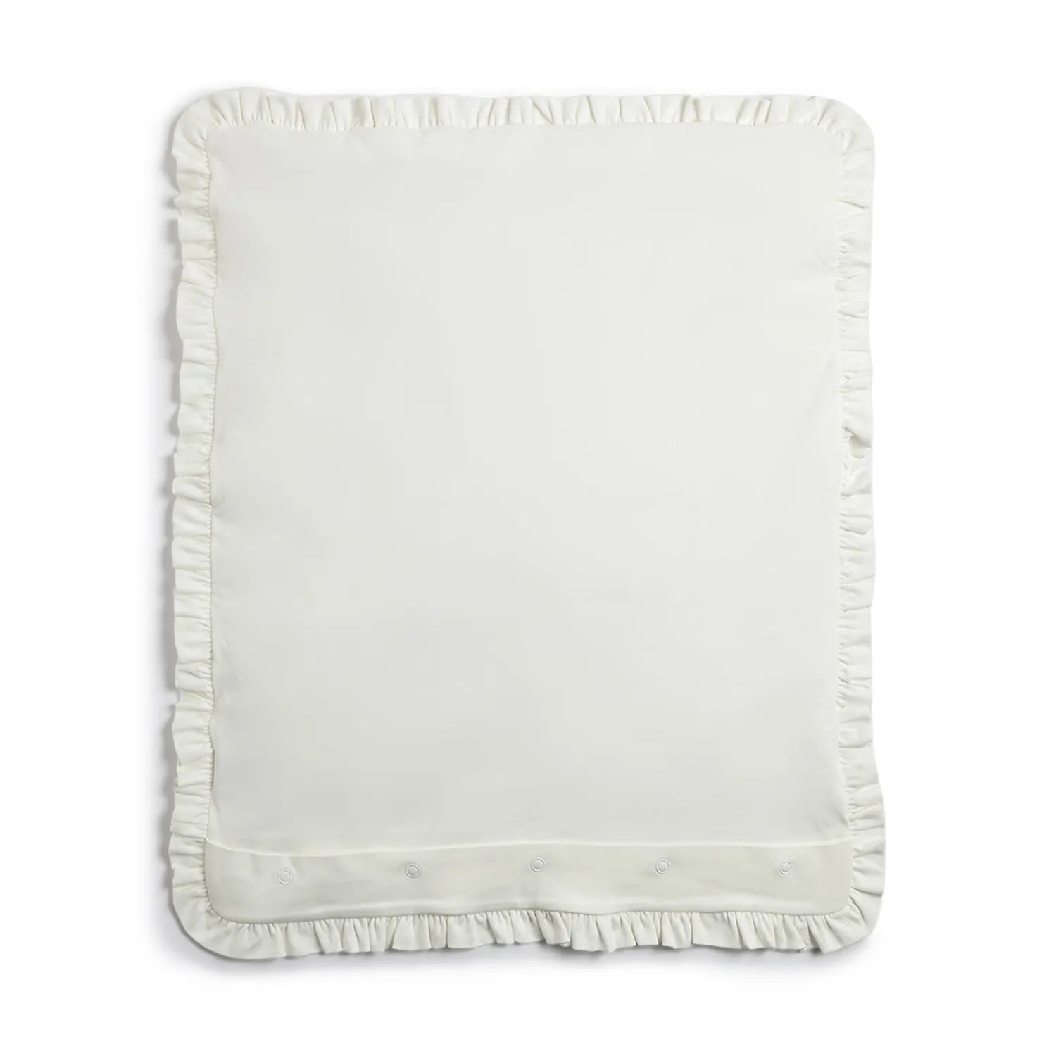 Infants White Printed Pram Blanket