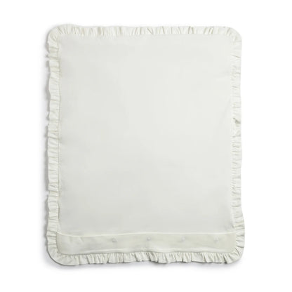 Infants White Printed Pram Blanket