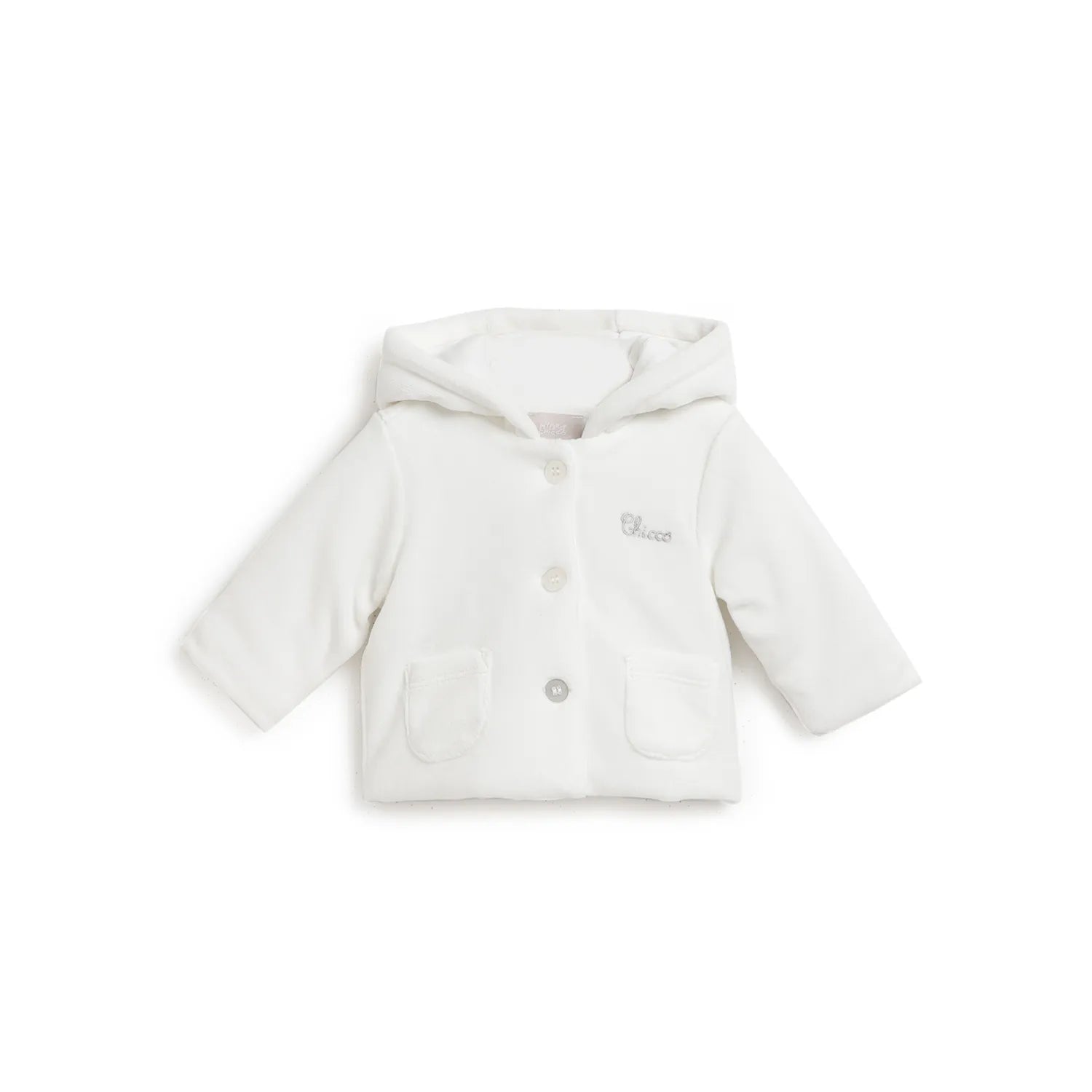 Infants White Solid Jacket