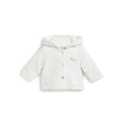 Infants White Solid Jacket