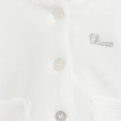 Infants White Solid Jacket